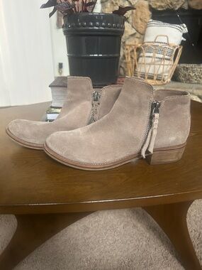Prep your fall wardrobe! Dolce Vita Suede Ankle Booties – Side Zip Low Heel